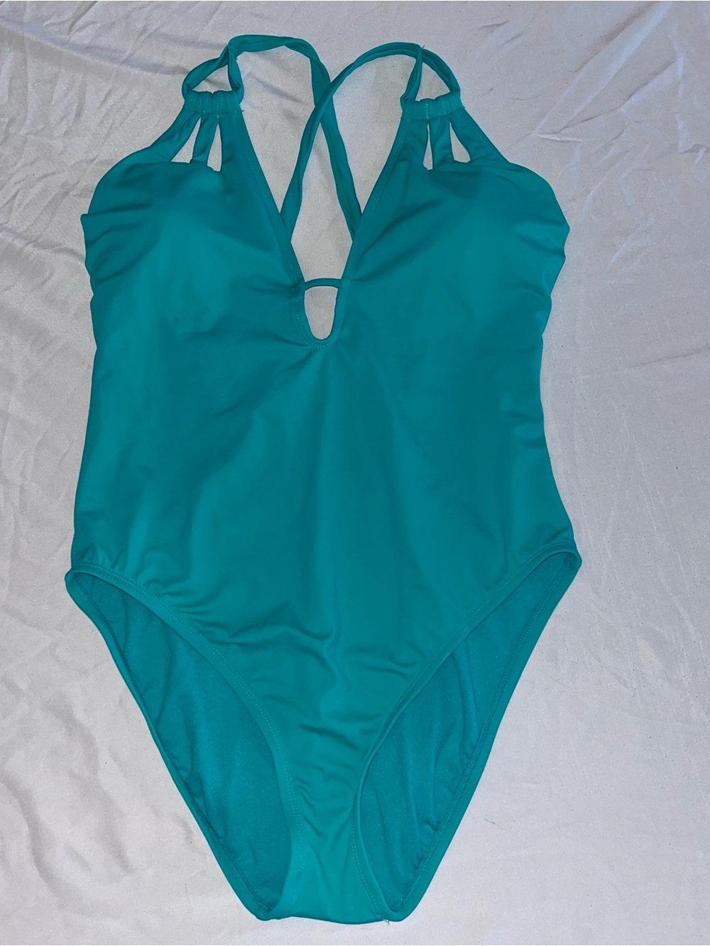 Time and Tru Teal One-Piece Swimsuit